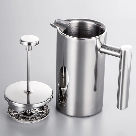 350ml/800ml/1000ml French Press Coffee Maker Stainless Steel Double Walled Insulated Coffee Maker Pot coffee maker coffee pot Peaceful Pleasures Health and Wellness 800ml