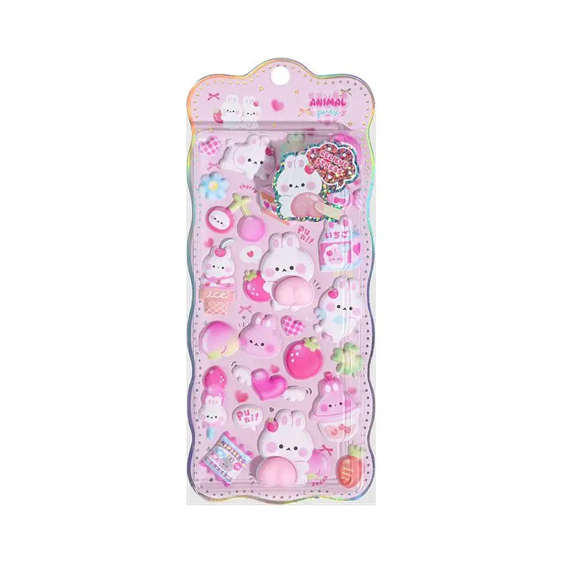3D Peach Foam Sticker | Stress Relief Scrapbook Decoration