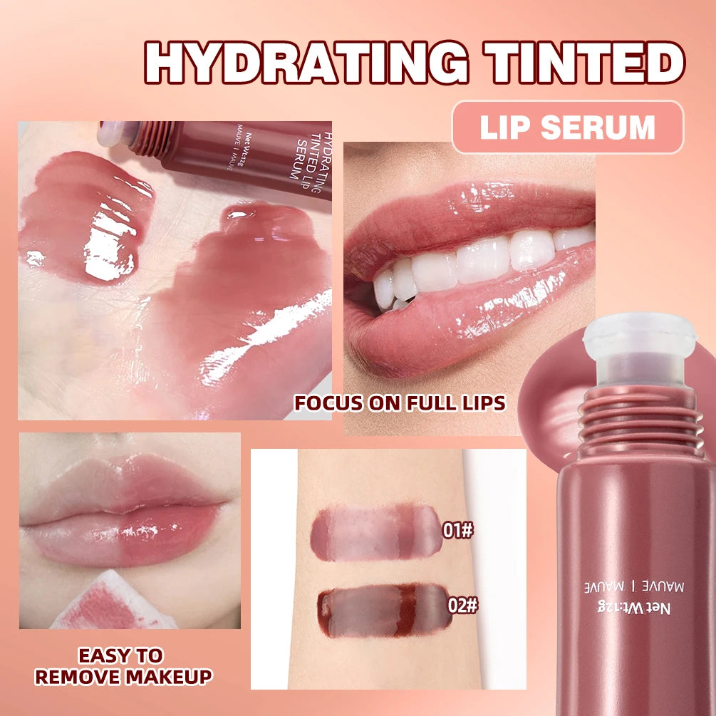 QBIEST Moisturizing Lip Glaze Colored Lipstick Glass Makeup Crystal Lip Balm Lipgloss Jelly Lip Color Long Lasting Lip Cosmetics Peaceful Pleasures Health and Wellness