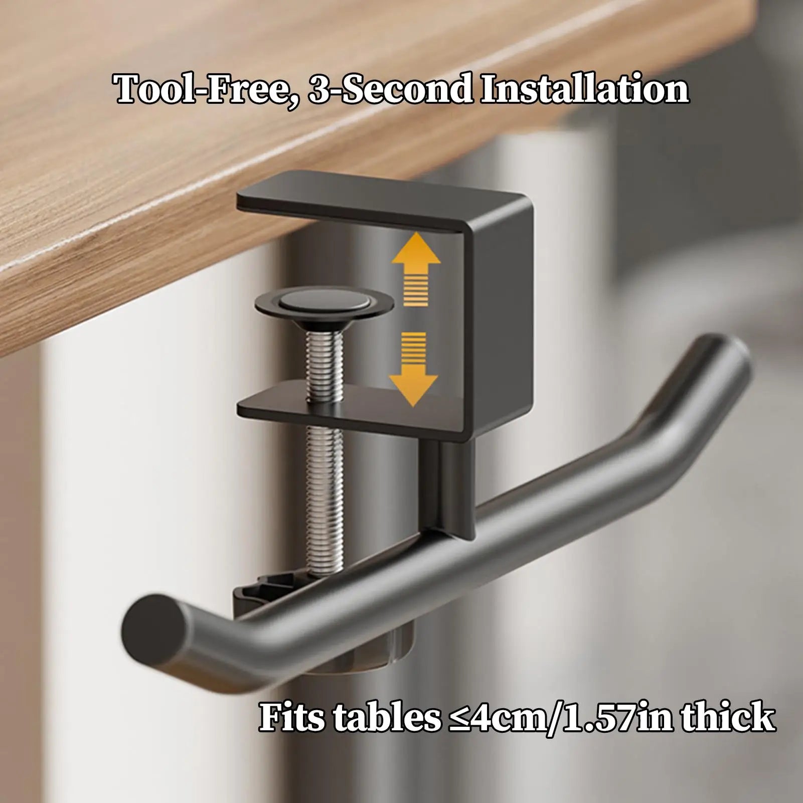 Heavy Duty Double Pole Table Bag Holder & Purse Hook Clamp Table Bag Holder Peaceful Pleasures Health and Wellness