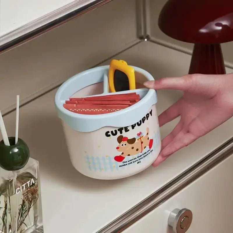 Cute Cartoon Makeup Brush Holder & Desktop Organizer
