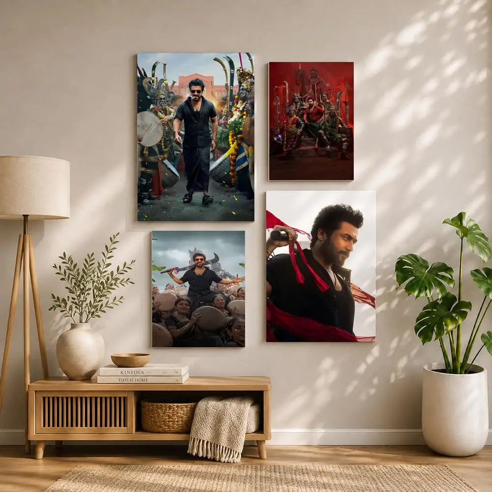 Karuppu Movie Poster HD Self-Adhesive Waterproof Wall Art Movie Wall Poster Peaceful Pleasures Health and Wellness