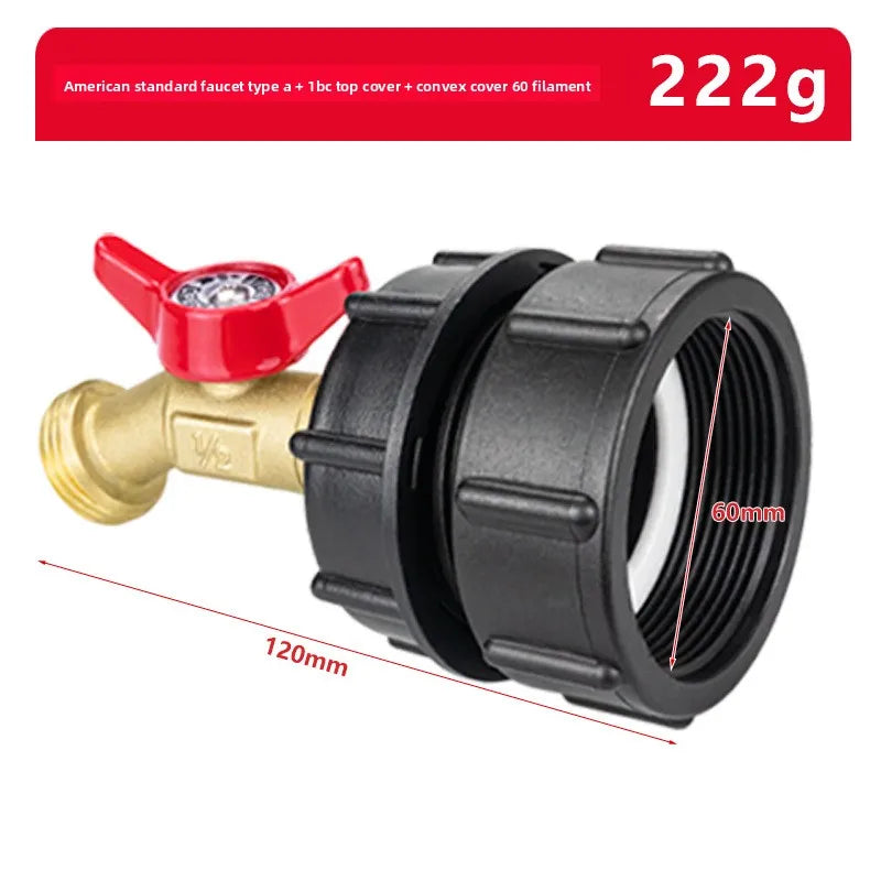 IBC Tote Tank Adapter | Male Thread Drain Hose Connector Valve