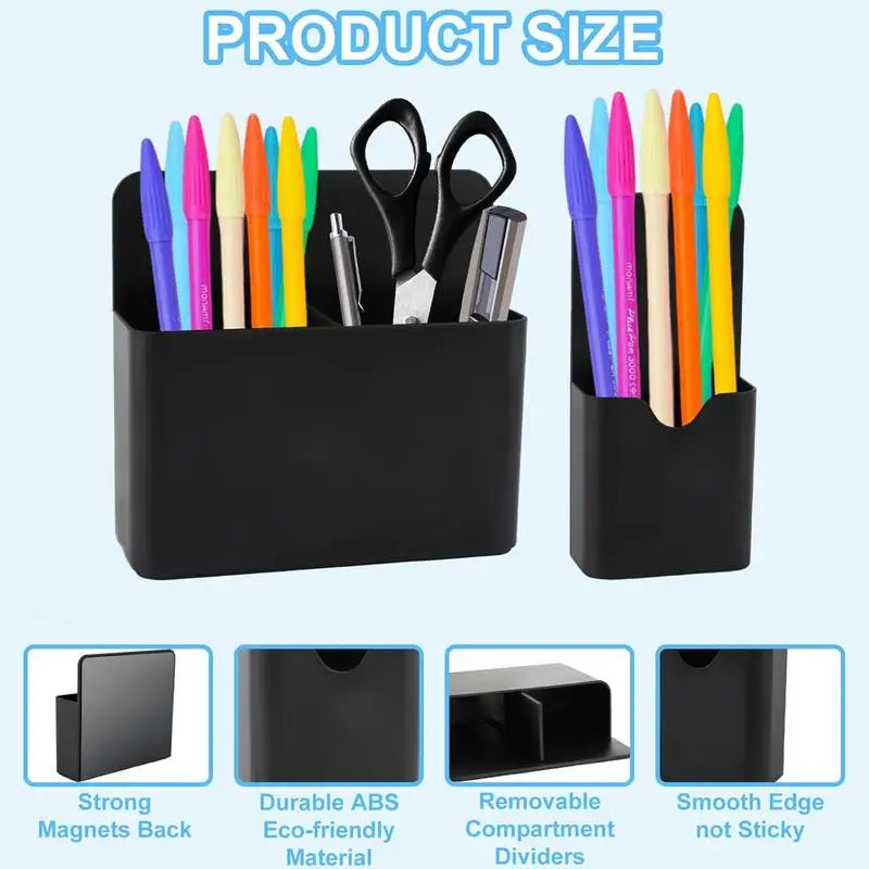 Magnetic Pen Holder Erase Marker Storage Box Pencil Organizer Cup Locker Organizer for Home Office Fridge Refrigerator Peaceful Pleasures Health and Wellness