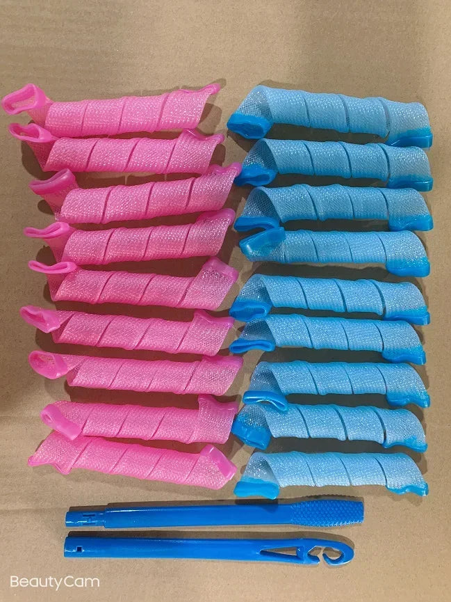 Snail Shape Spiral Hair Rollers – No Heat Magic Curlers