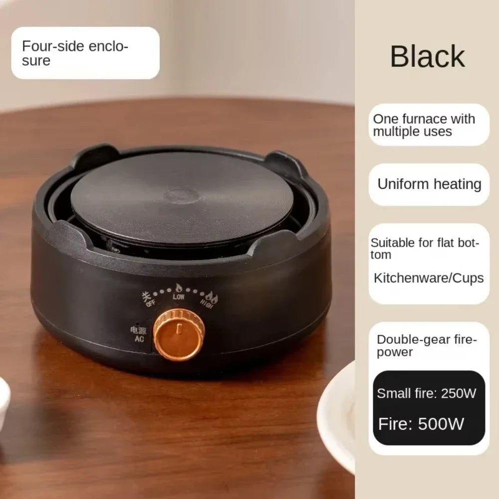 EU/US/UK New Electric Cookware Heating Base 500W Electric Heater Coffee Stove Home Manual Adjustable Temperature Cooking Heater Peaceful Pleasures Health and Wellness
