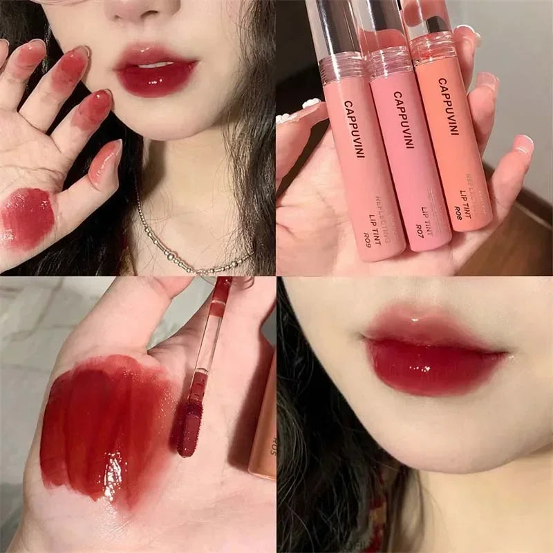 6-Color Mirror Lip Gloss | Waterproof Long-Lasting K-Beauty