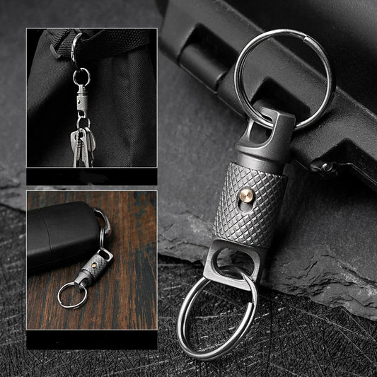Titanium Alloy Mini Keychain Portable Quick Dismantling Durable Household Outdoor EDC Tool Peaceful Pleasures Health and Wellness