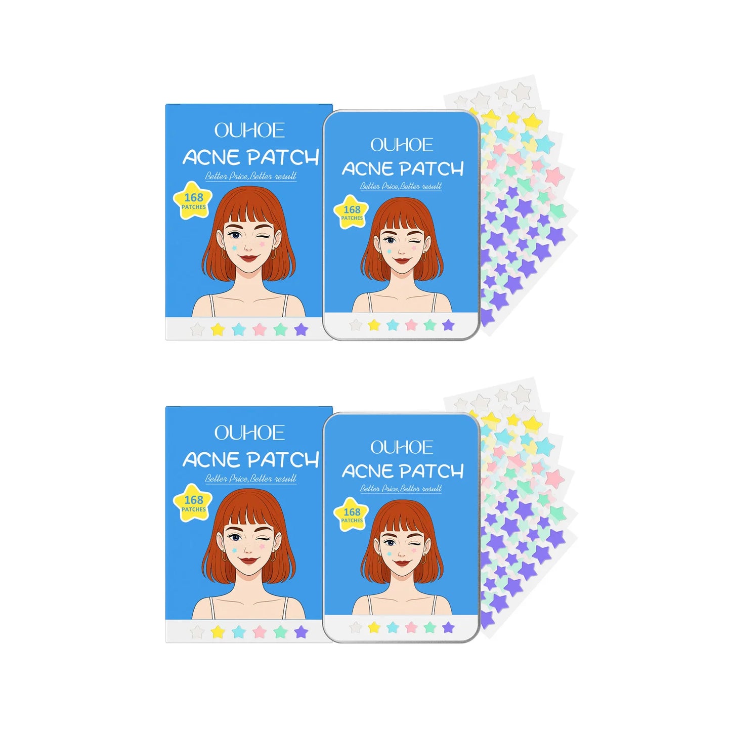 Star Shape Pimple Patches 168pc – Invisible Acne Stickers