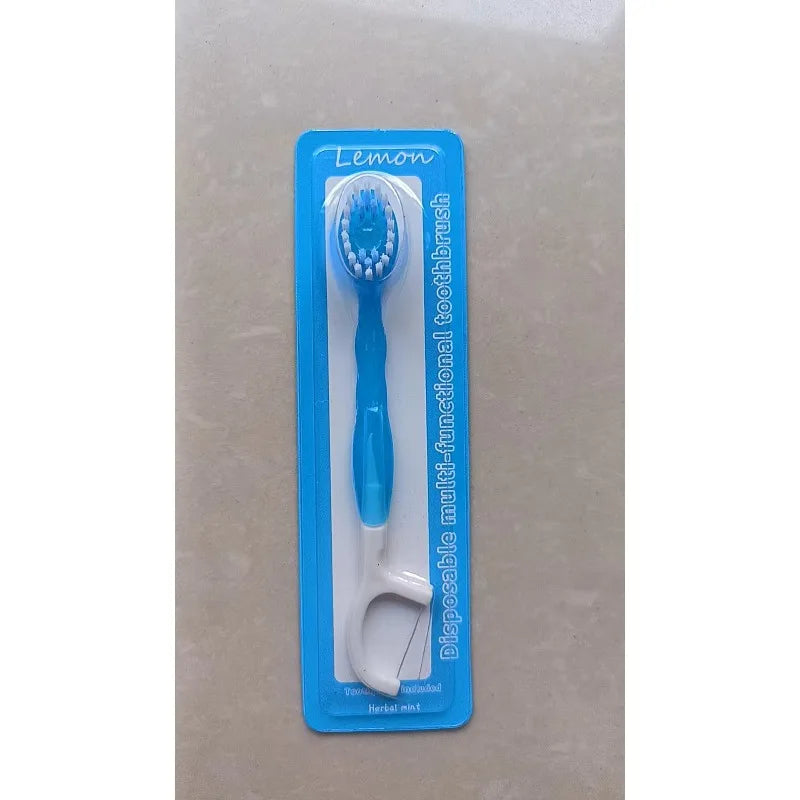4-in-1 Disposable Portable Toothbrush | Travel Dental Care Kit