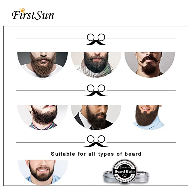 Natural Beard Balm Wax Beard Growth Oil for Men Moisturizing Smoothing Beard Styling Professional Care Cream Skin Care Peaceful Pleasures Health and Wellness
