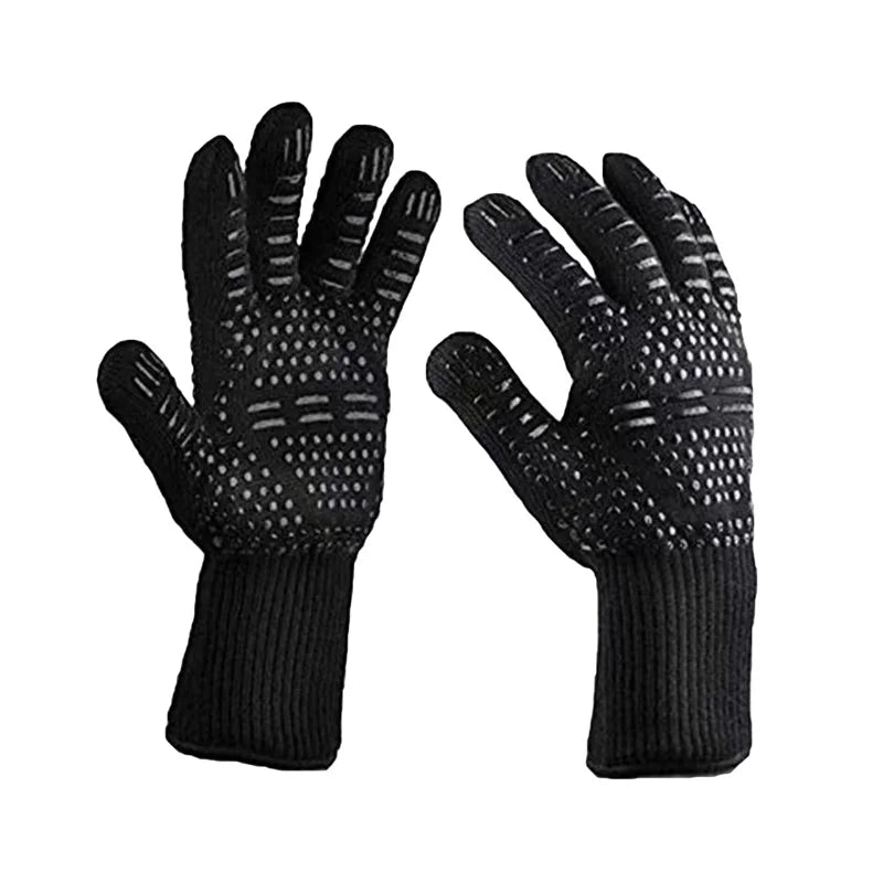Heat Resistant BBQ Gloves Up to 932℉ Fireproof Oven Mitts with Anti Slip Grip for Grilling Baking Cooking Kitchen Safety Peaceful Pleasures Health and Wellness