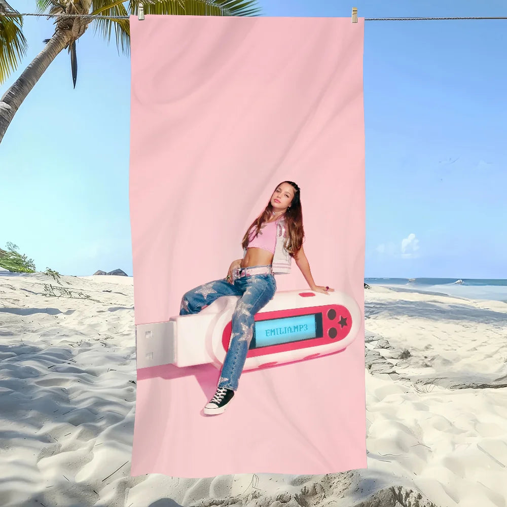 Emilia Mernes Music Print Quick-Dry Beach & Sports Towel