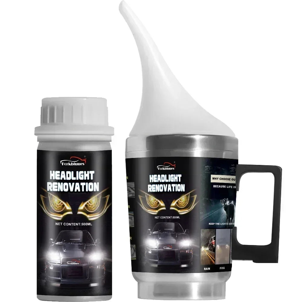 Car Headlights Renovation Polishing Kit Headlight Restoration MotorcycleAutomotive Care Tool 800ML Liquid Polymer Evaporator Peaceful Pleasures Health and Wellness