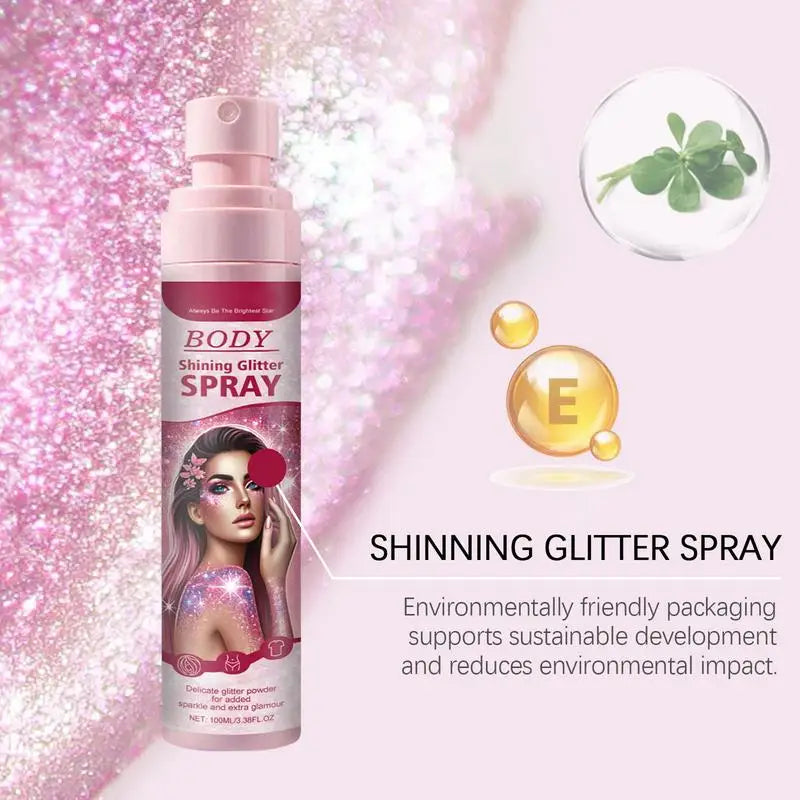Disaar Glitter Spray for Hair & Body – Washable Shimmer