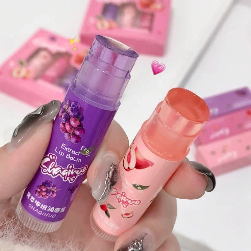 Fruit Extract Lip Balm Set of 3 – Tinted Moisturizing Gloss