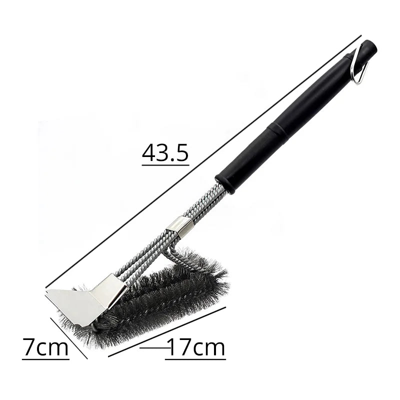 Safe Grill Brush, Bristle Free BBQ Grill Brush, Great Grilling Accessories, Rust Resistant Stainless Steel Barbecue Cleaner Peaceful Pleasures Health and Wellness C