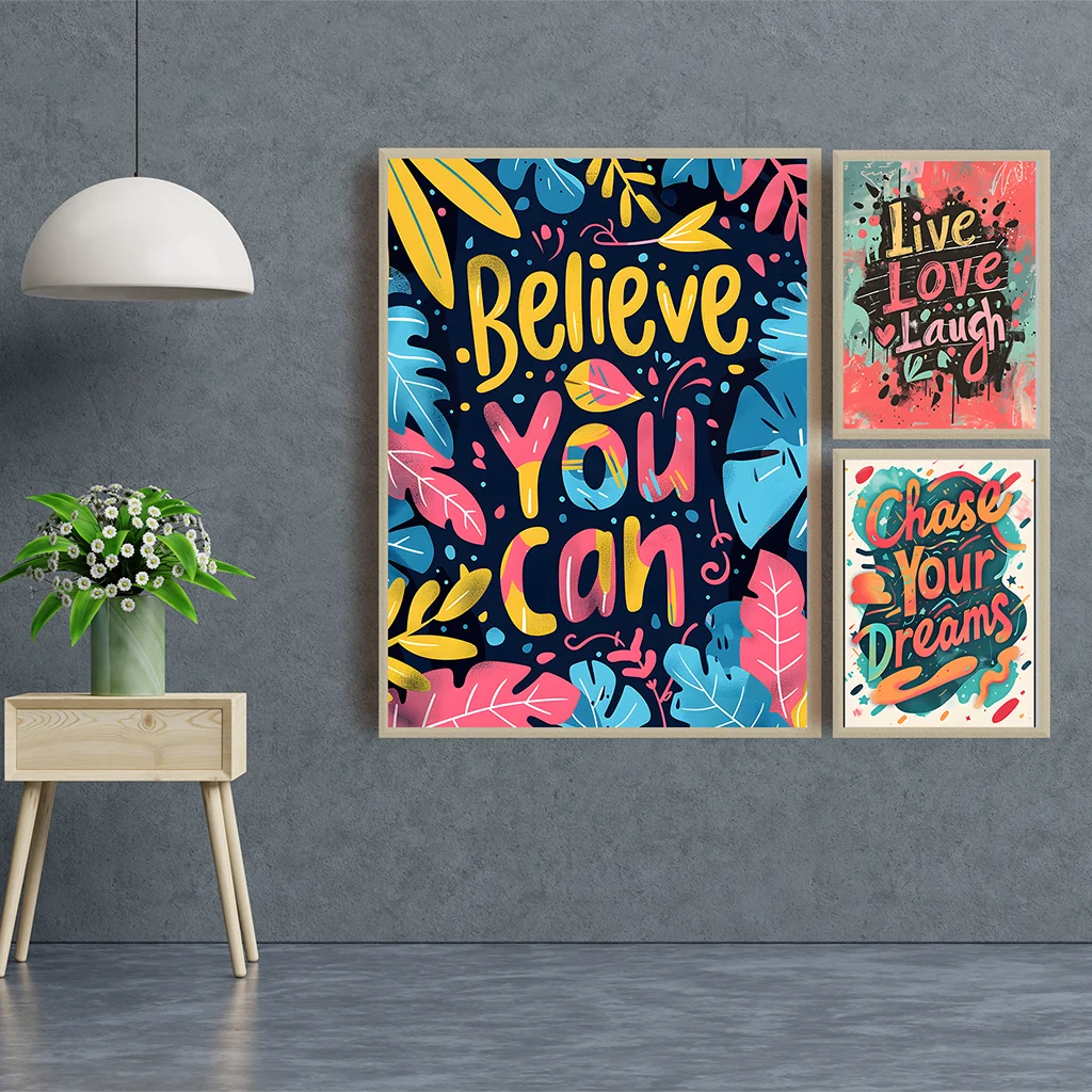 Nordic Motivational Quote Canvas Wall Art | Colorful Print Canvas Wall Print Peaceful Pleasures Health and Wellness