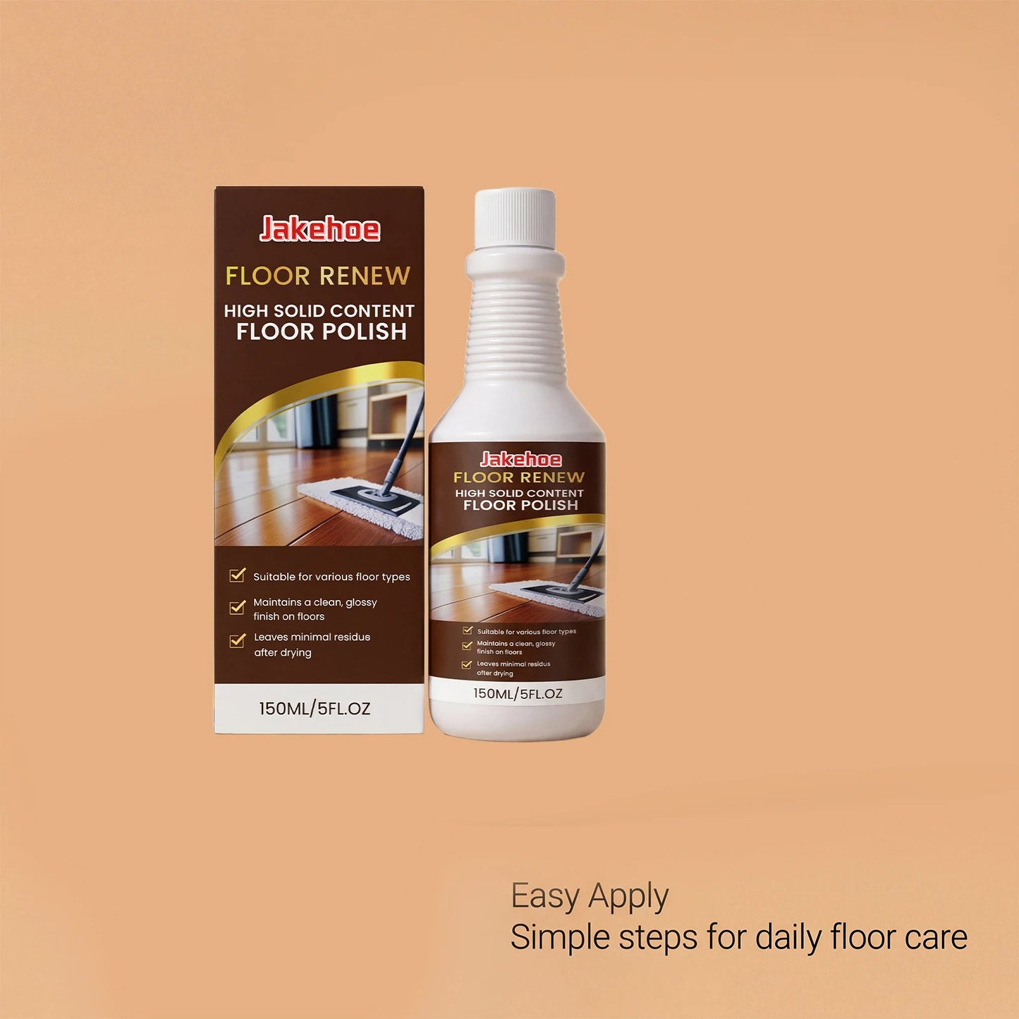 JAKEHOE 150ml Floor Cleaner | Stain Removal & Gloss Polish