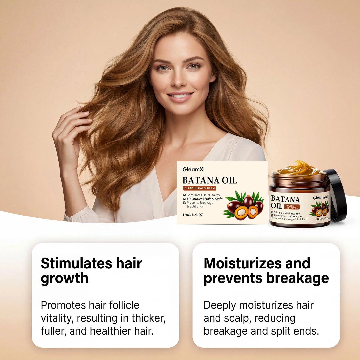 Gleamxi Batana Oil Hair Conditioner – Repair & Hair Growth