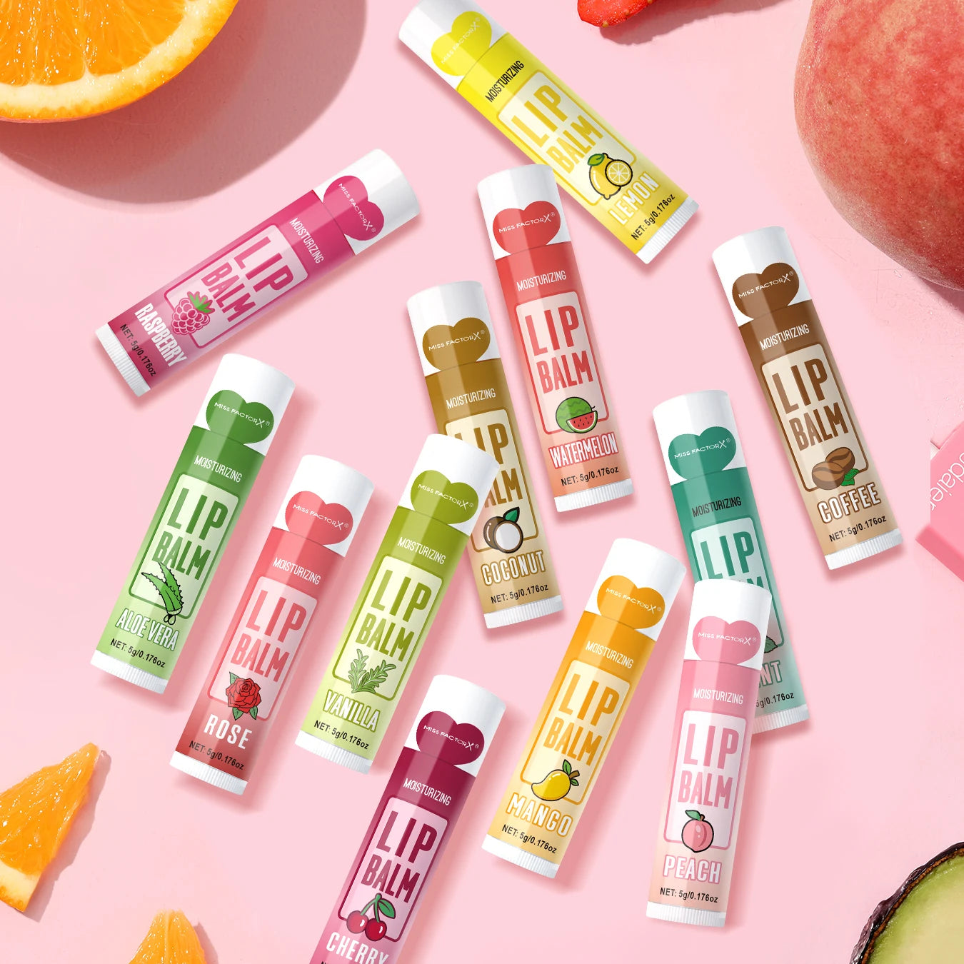 48PCS/ box Moisturizing Lip Balm set 5g12 Flower fragrance Natural fragrance moisturizing and brightening lip color holiday gift Peaceful Pleasures Health and Wellness