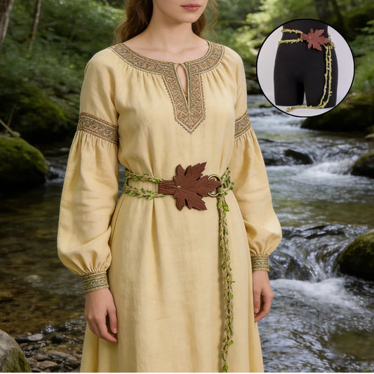 Medieval Long Knot Ring Belt Nordic Witch Rope Viking Revival Costume Peaceful Pleasures Health and Wellness