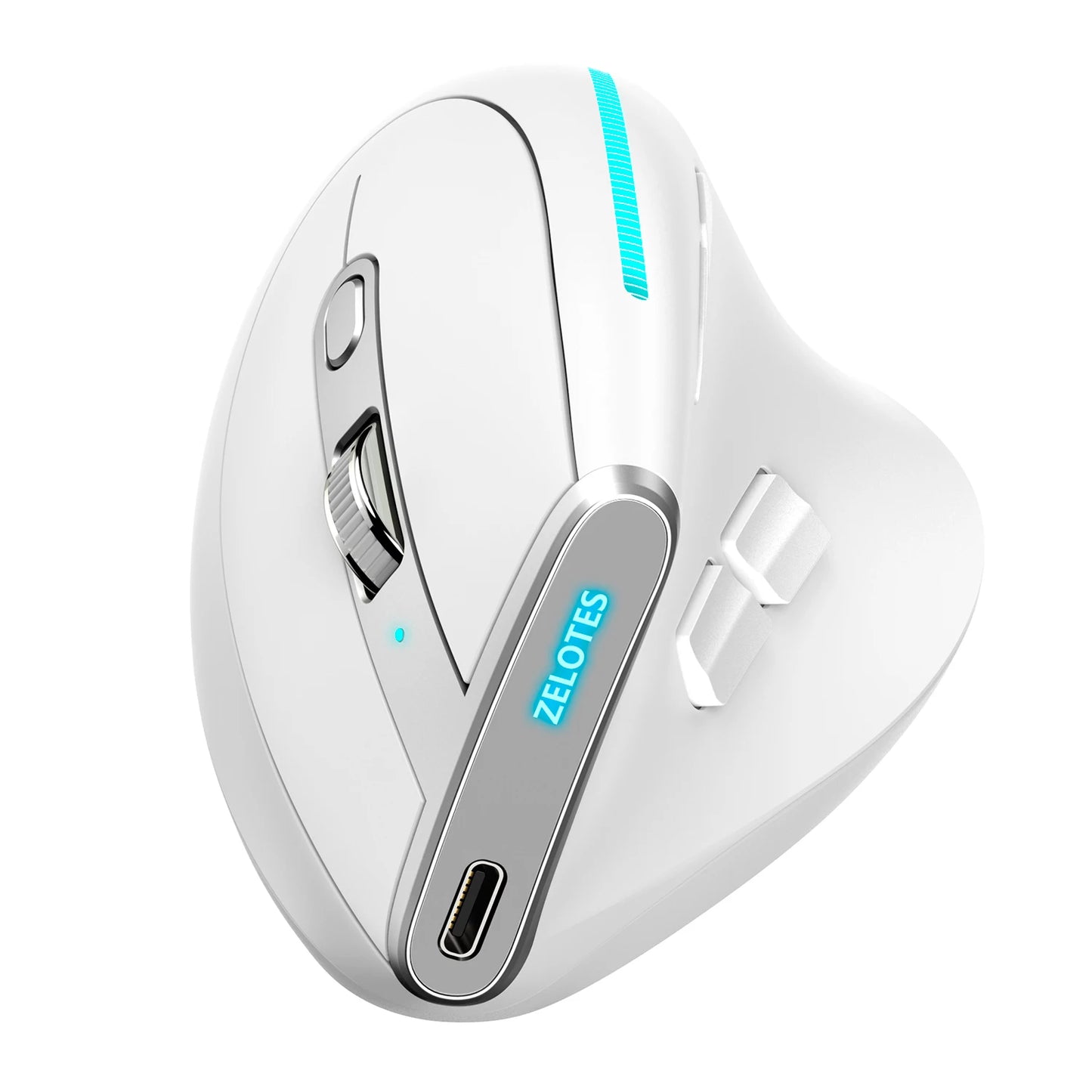 ZELOTES F-36 Vertical Wireless Mouse | 2.4G Bluetooth, 8-Key RGB