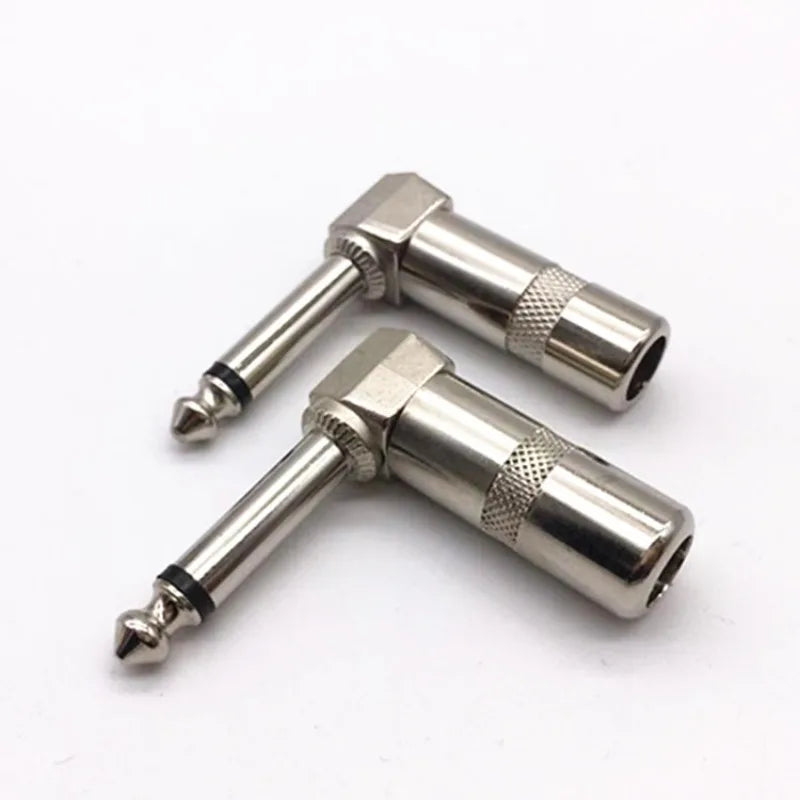 1 4 Ts Right Angle Stereo Mono Phone Plug Jack Elbow Spring Effects