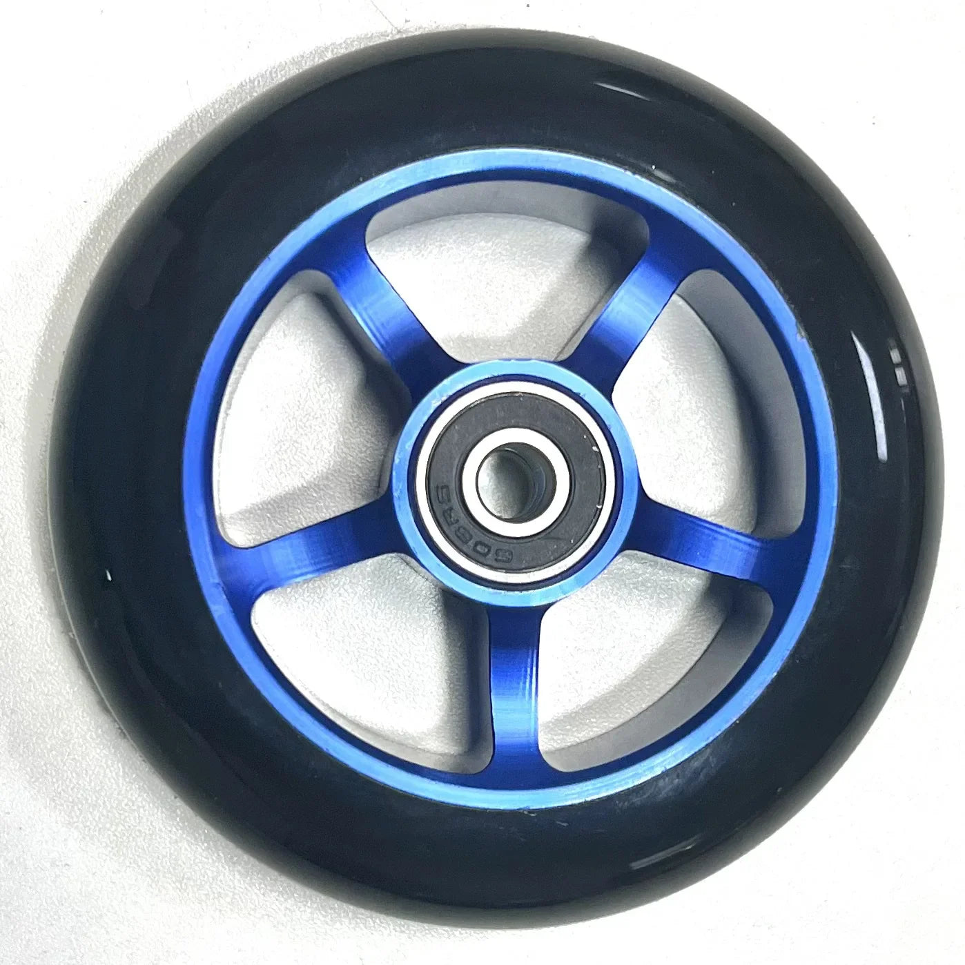 100mm Scooter Wheels with Bearings – Aluminum PU 2-Pack