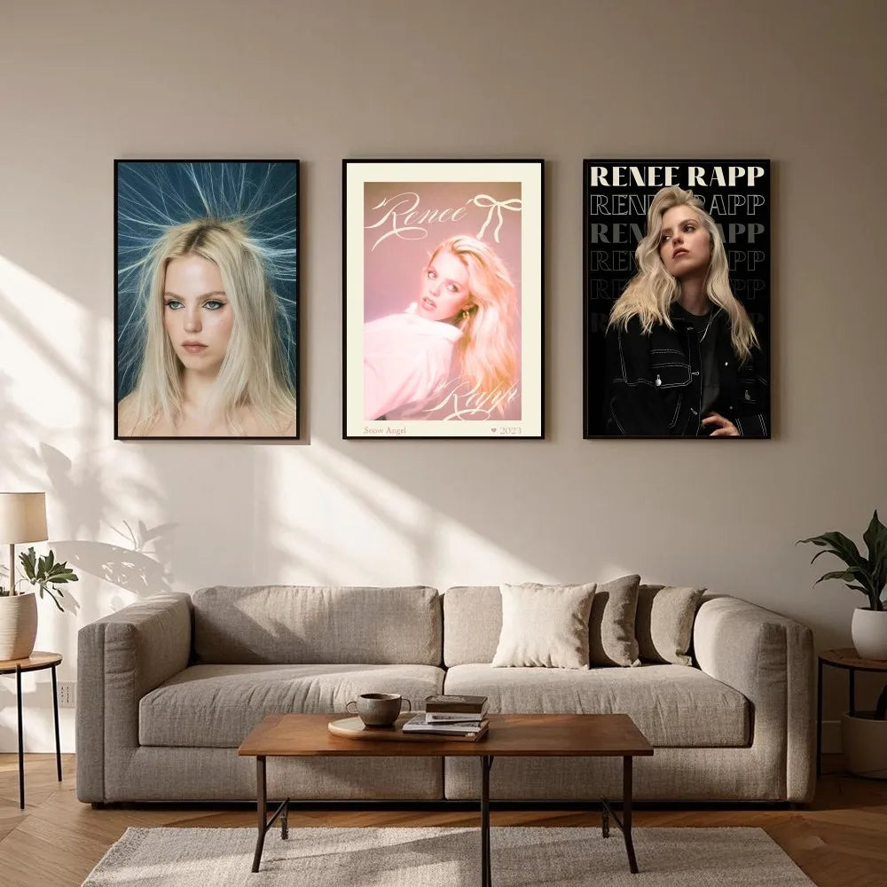 Pop Singer Actor Renee Rapp Poster HD art sticky wall waterproof home living room bedroom bar aesthetic decoration Peaceful Pleasures Health and Wellness