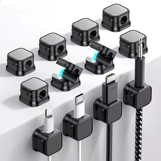 Magnetic Cable Clips – Adhesive Cord Organizer 6-Pack Cable Clip Organizer Peaceful Pleasures Health and Wellness
