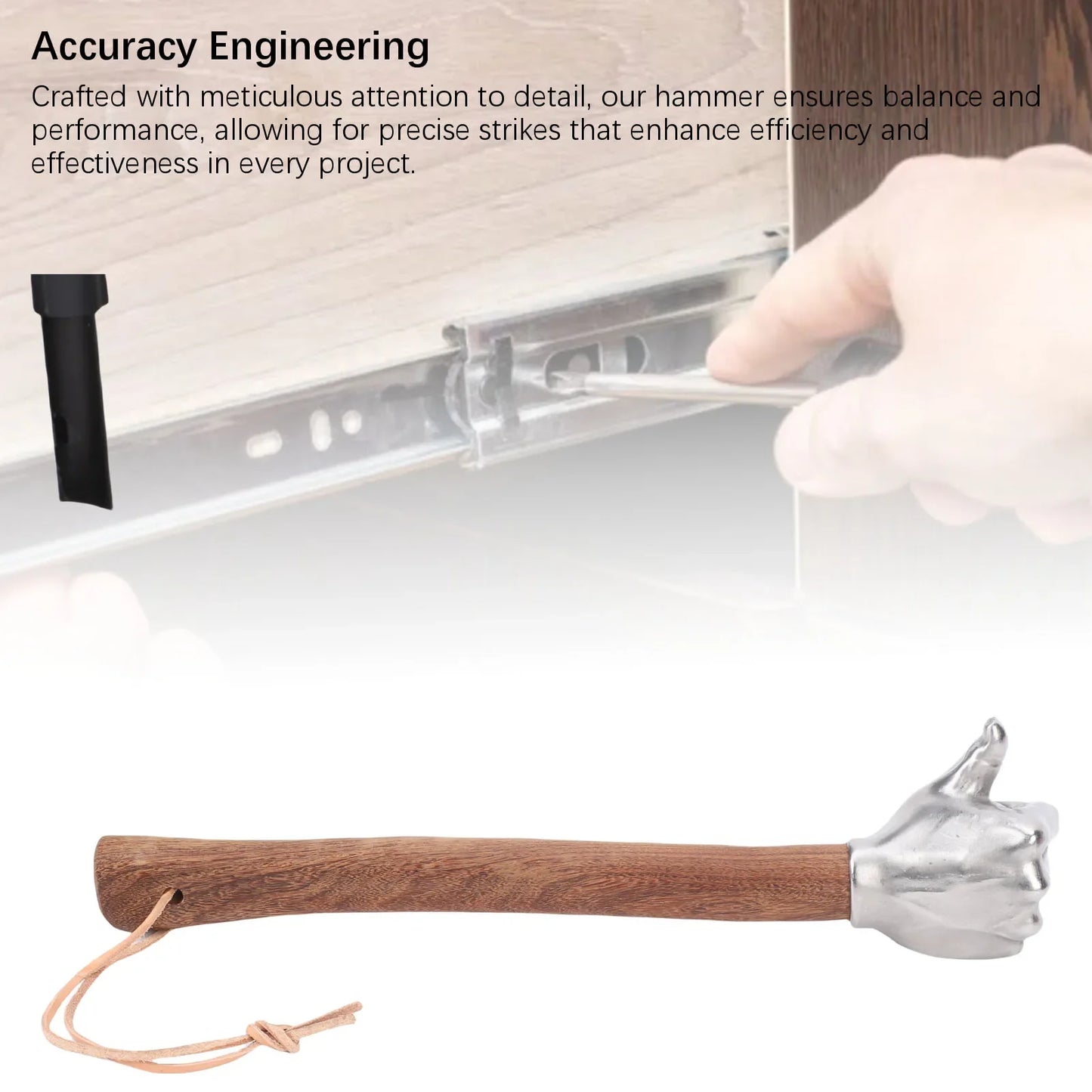 Hammer Hand Wooden Handle Stainless Steel Head Multifunctional