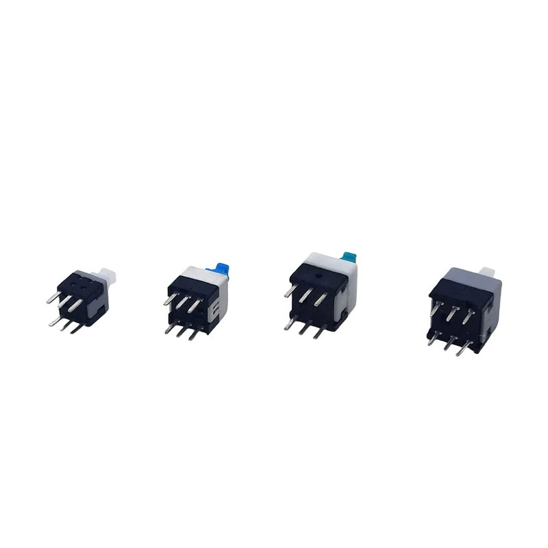 40PCS 5.8*5.8 7*7 8*8 8.5*8.5mm Self Locking & Non Locking Push Tactile Power Micro Switch Kit 6 Pin Button Switches Each 5pcs Peaceful Pleasures Health and Wellness
