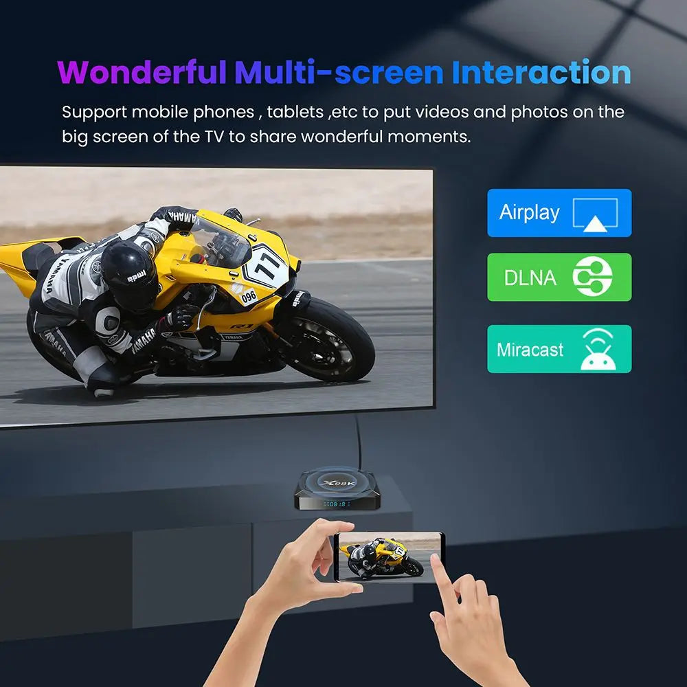 Smart Set Top Box Android 13 8K Streaming Media Player Network Set Top Box New X98K TV Box RK3528 Dual WiFi BT 5.0 Top Box Peaceful Pleasures Health and Wellness