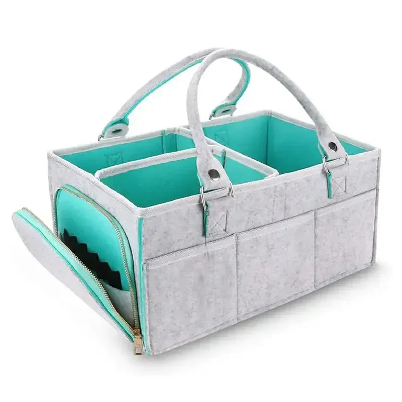 Large Felt Diaper Caddy Organizer | Baby Storage Bag