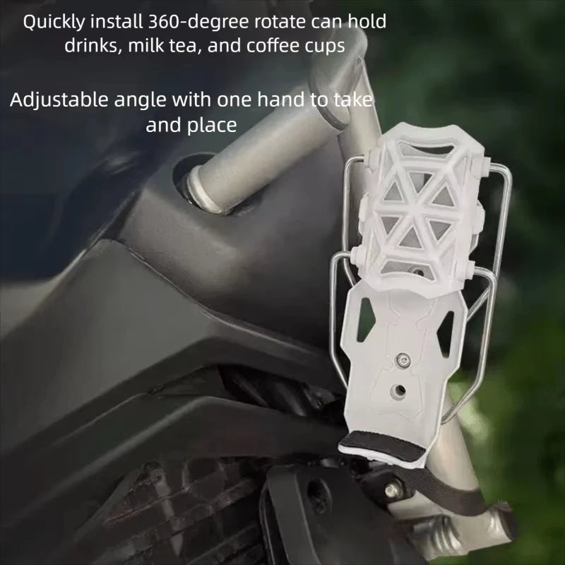 Motorcycle Cup Holder Universal 360° Adjustable Handlebar Bike Motorcycle Water Bottle Cage For Cycling ADV Motorbike Peaceful Pleasures Health and Wellness