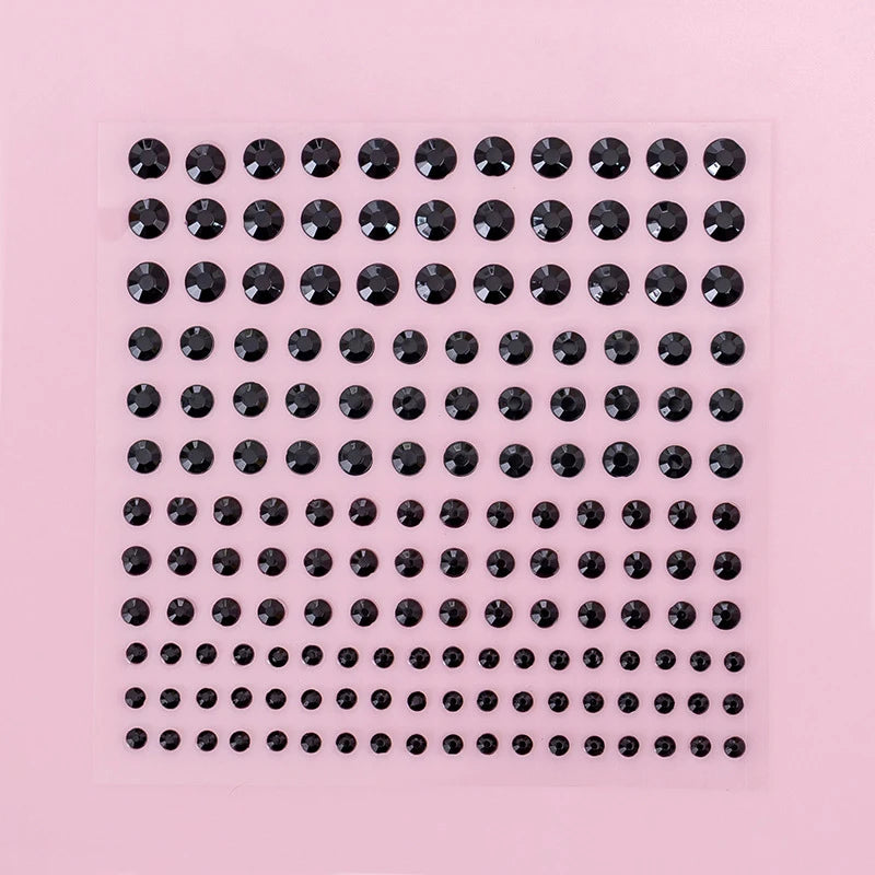 165-Piece Crystal Rhinestone Gem Stickers – Self-Adhesive DIY
