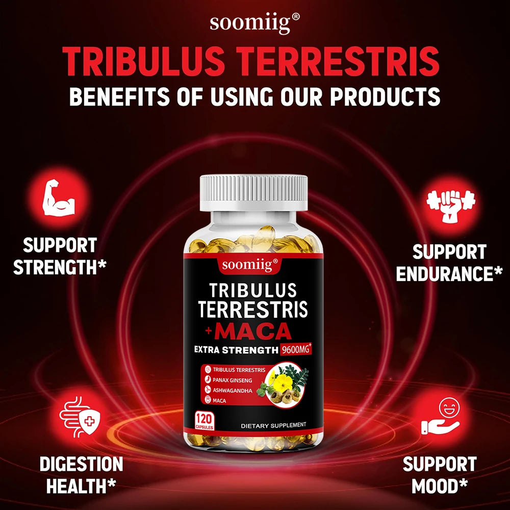 Tribulus Terrestris & Maca Capsules | Energy & Stamina Boost