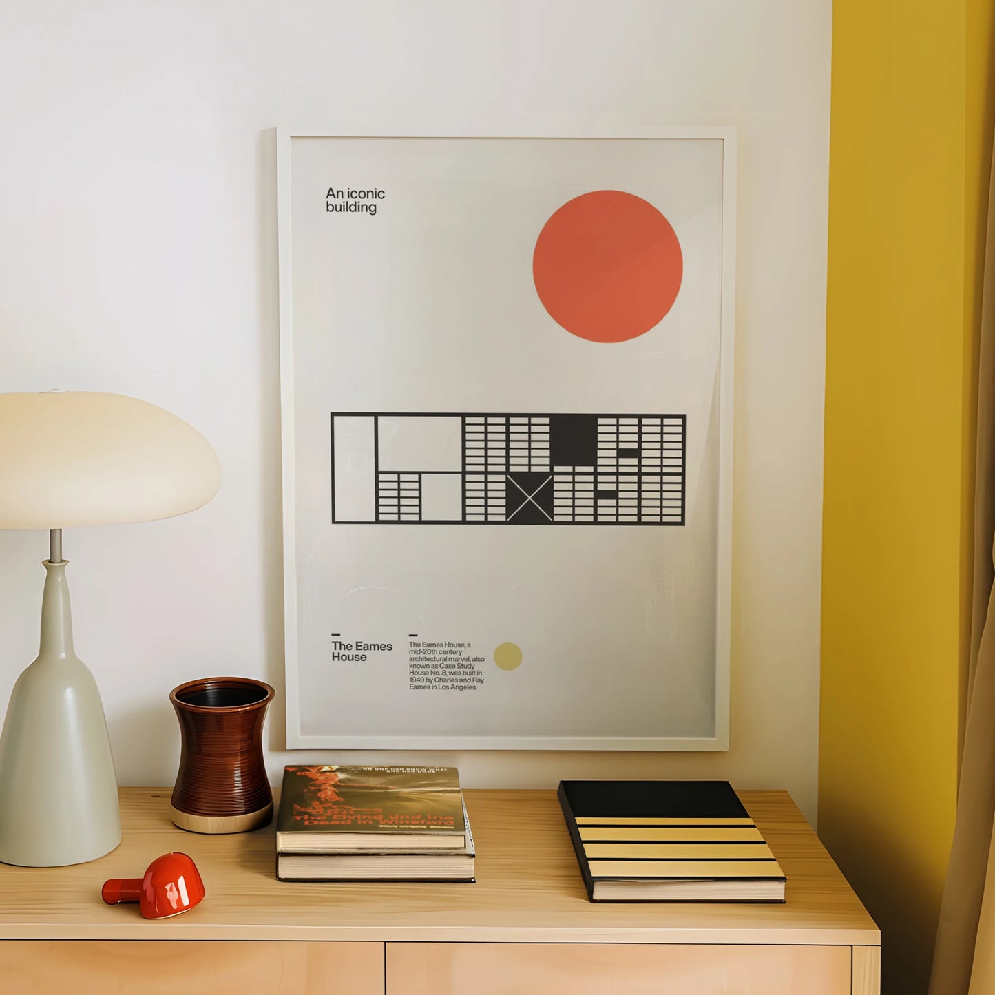 Eames House Minimalist Canvas Wall Art Print Poster | Home Decor