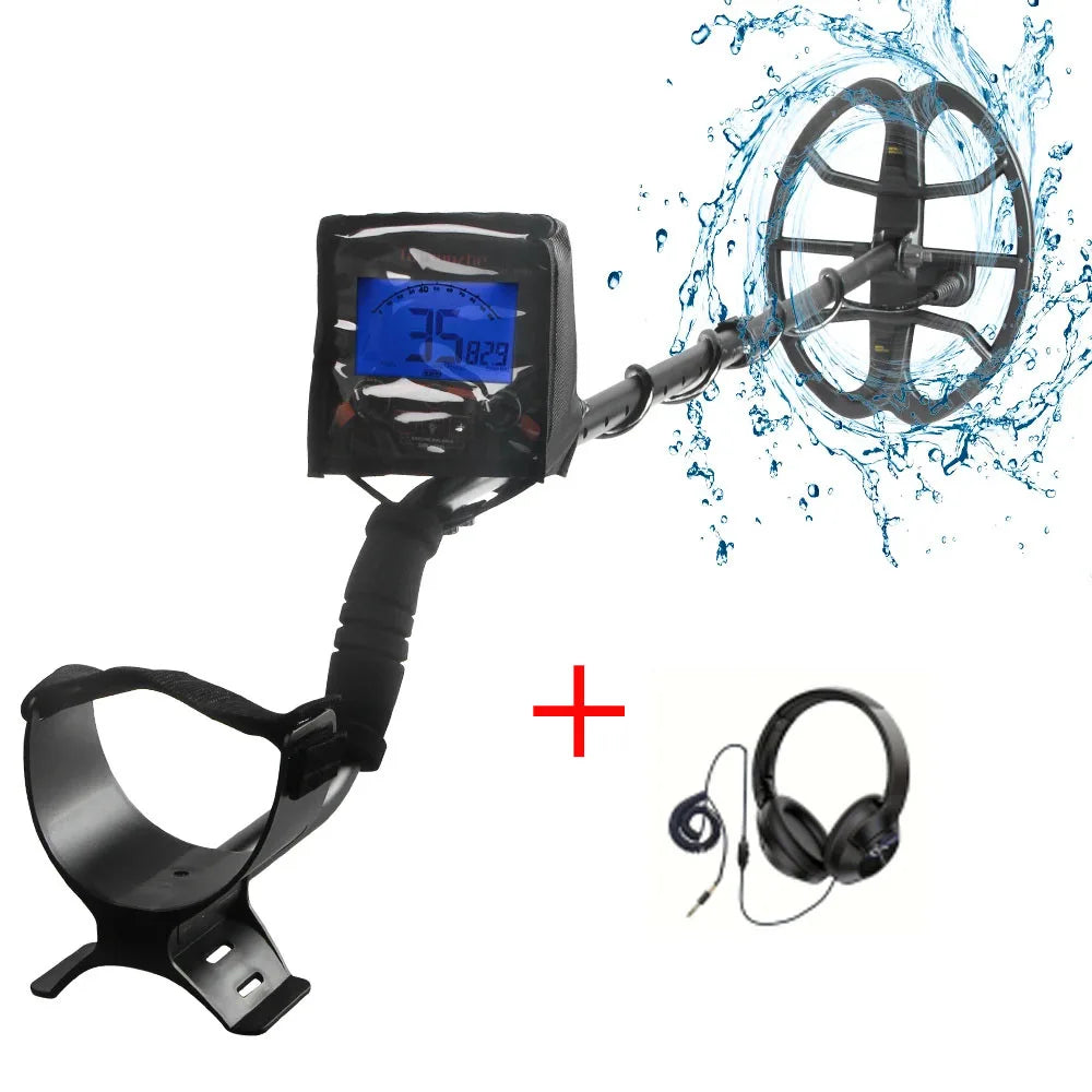 TC-600 Metal Detector Professional Underground Depth Gold Detector Treasure Handheld High Frequency Pinpoint Detecting Peaceful Pleasures Health and Wellness With headset