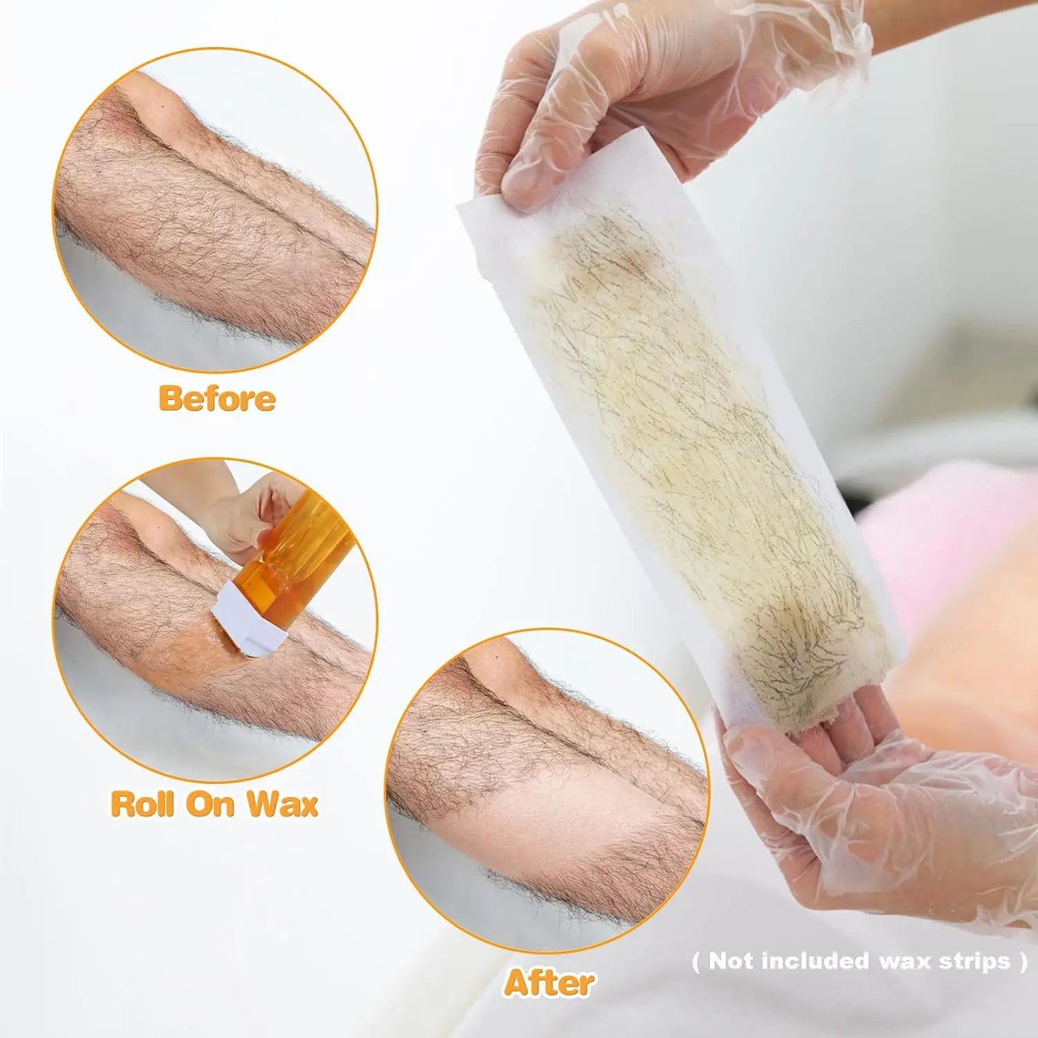 Roll On Refill Hair Removal Wax Painless Depilatory Wax Roller Honey Wax Body Hair Removal For Any Roll On Wax Warmer Cartridge Peaceful Pleasures Health and Wellness