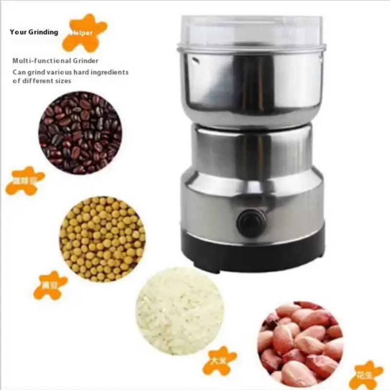 304 Stainless Electric Grinder Eight Page Blade Electric Fast Grinding Multifunction Smash Machine Rice Beans Home Blender Peaceful Pleasures Health and Wellness