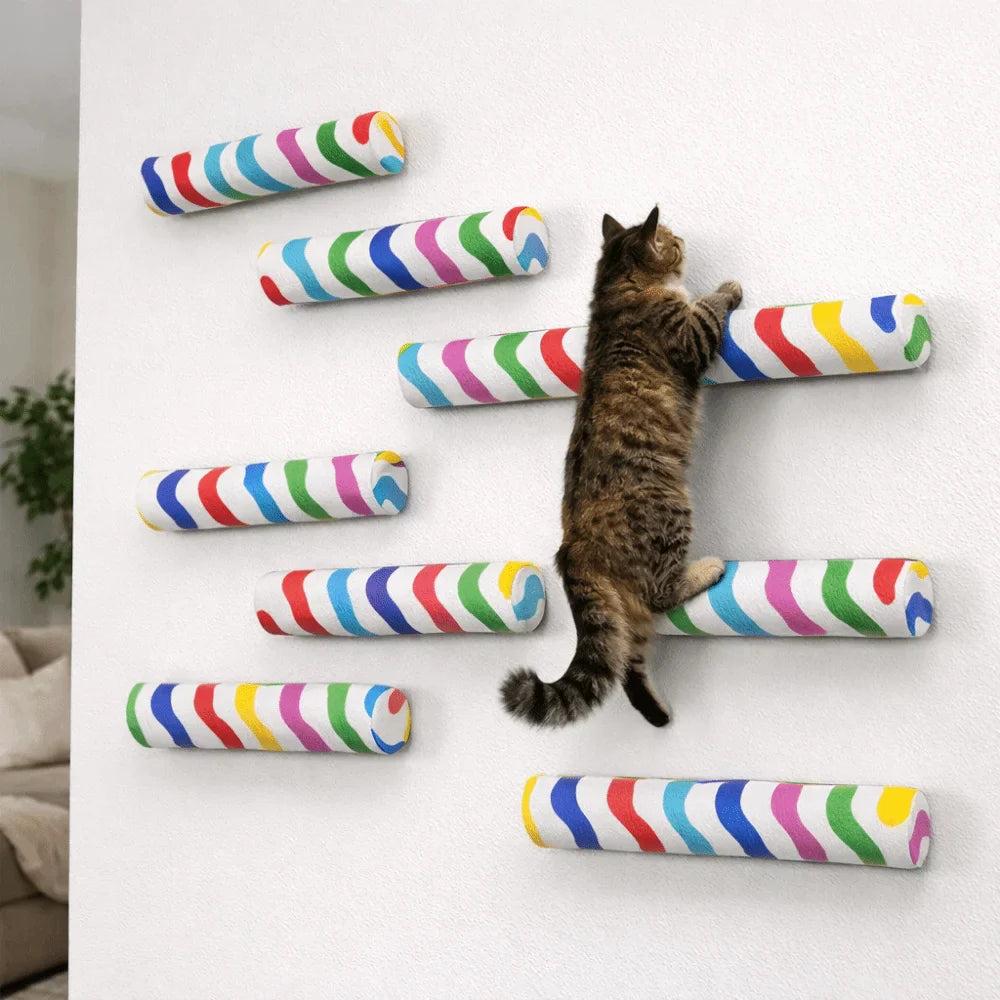 Wall-Mounted Self-Adhesive Cat Scratching Post | Cylinder Stick