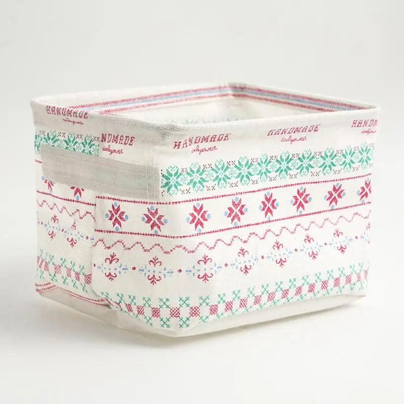 Cotton Linen Waterproof Desktop Storage Box & Organizer