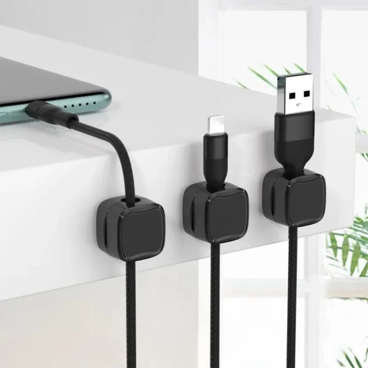 Magnetic Cable Organizer Clips – Adhesive Cord Clamp 6-Pack Cable Organizer Clips Peaceful Pleasures Health and Wellness
