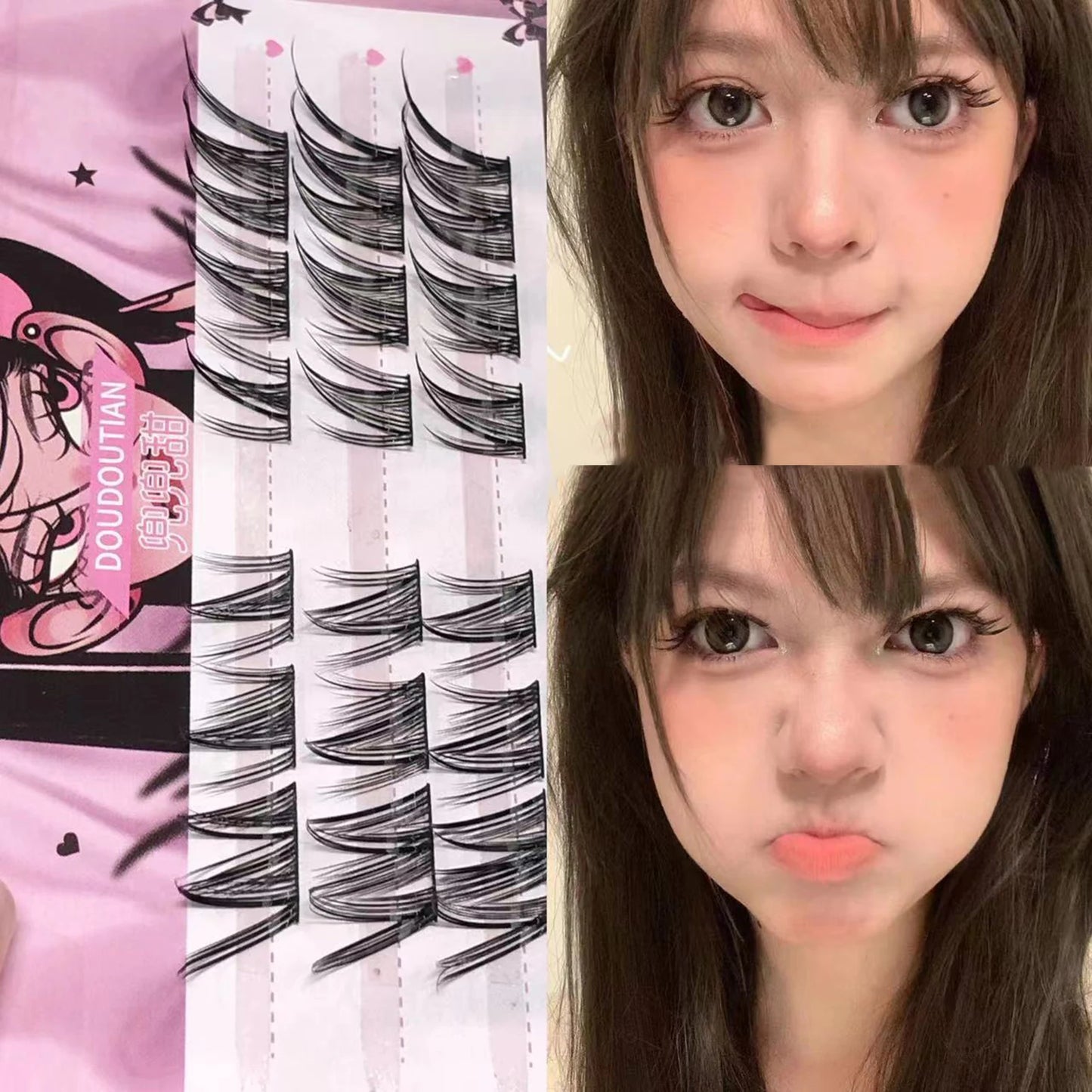 Devil Eyelash Clusters – Eye-Lifting Wispy Fake Lashes