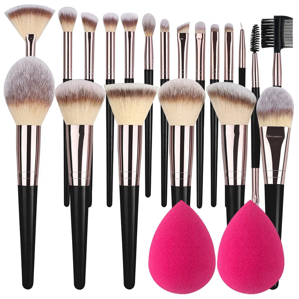 20-Piece Professional Makeup Brush Set – Full Face Kit