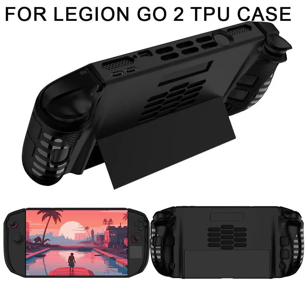 For Lenovo Legion Go 2 Soft Silicone Protective Case Accessory Set Glass Screen Protector Shockproof And Scratch-Resistant Cover Peaceful Pleasures Health and Wellness