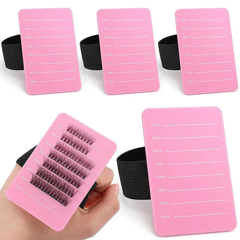 Wrist Strap Style Eyelash Show Boards Handheld Lash Sorting Tray Lash Holder Portable Eyelash Extension Pallet Makeup Tools Peaceful Pleasures Health and Wellness