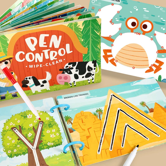 Write & Wipe Pen Control Activity Book for Toddlers & Kids Kids Activity Book Peaceful Pleasures Health and Wellness